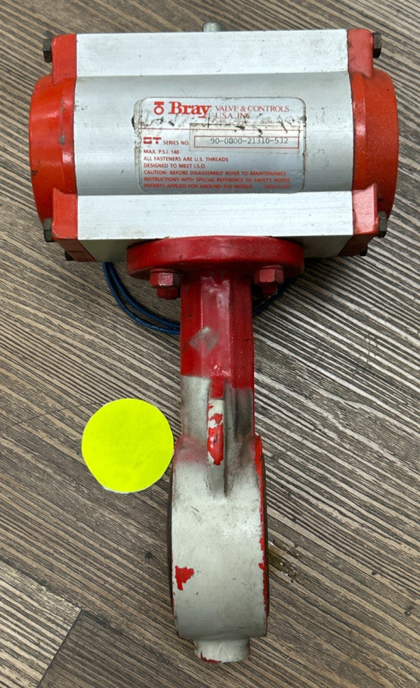 BRAY ACTUATOR VALVE  90-0300-21310-532  140 PSI MAX  W/2" BUTTERFLY VALVE