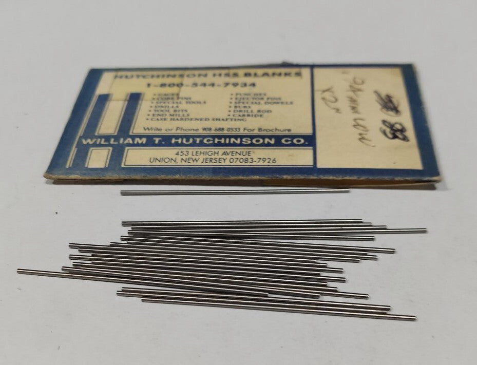 Lot Of 23 - USA Hutchinson .94mm x 2" Low Drill Blank Reamer Pin Gage