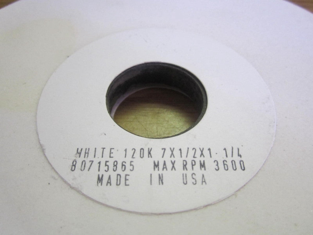  7" X 1/2" X 1-1/4" A/O 120K Surface Grinding Wheel Made In USA - Lot of 10