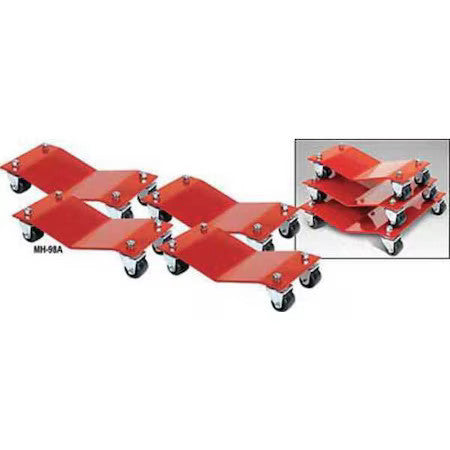 Auto Dolly M998027 Car Dollies,16 X 16 In,6000 Lb,Pk4