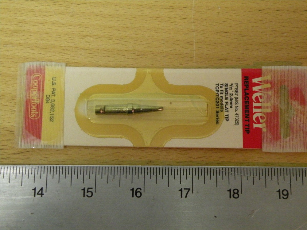 Weller PTBB7 3/32" 2.4mm Single Flat Tip Fits TCP / TC201 Series Irons