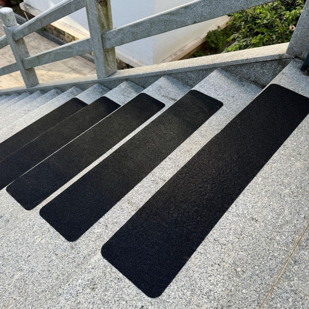 10 Pack Non-Slip Stair Treads, Outdoor Non Skid Step Tape, Black Anti-Slip Sa...