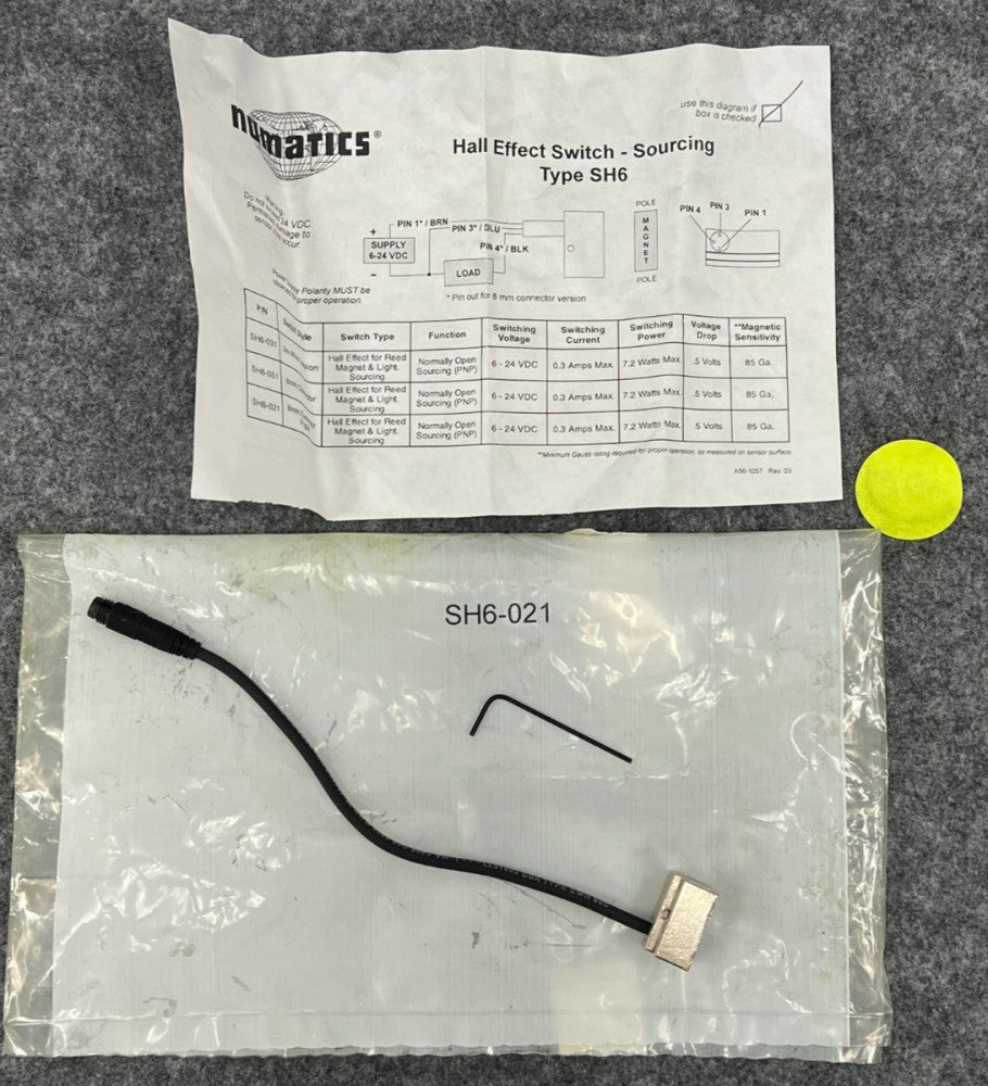 ASCO ASCO NUMATICS SH6-021 HALL EFFECT POSITIONSWITCH PNP OUTPUT 300 MA