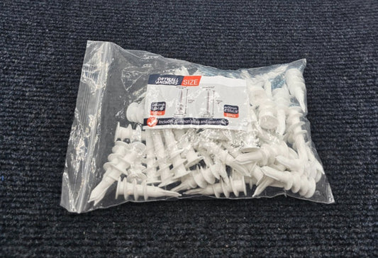 (50 PIECES) DRYWALL ANCHORS: 13X42MM Drywall Anchors & 4X30MM Drywall Screws
