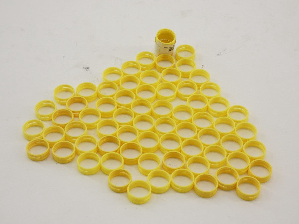 *Lot of 69* Neutrik XXR-4 Yellow Color Coding XLR Cable Ring - NEW Surplus!