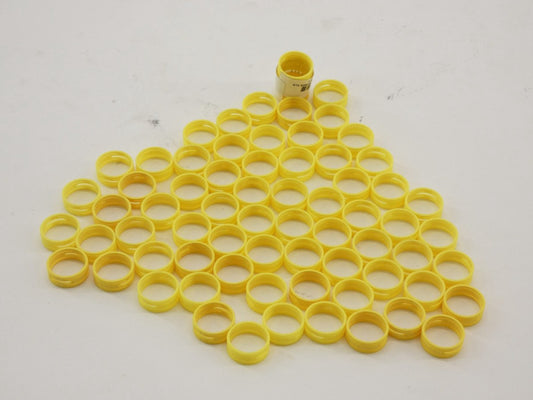 *Lot of 69* Neutrik XXR-4 Yellow Color Coding XLR Cable Ring - NEW Surplus!