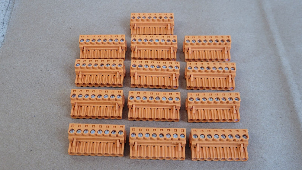 Lot Of 13 Weidmuller 1529360000 Orange 8 Position Pluggable Terminal Blocks