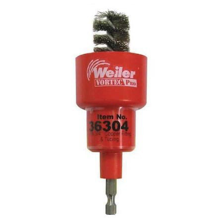 Weiler 97937 Spiral Wire Brush Tool, Stainless Steel, 1/2"
