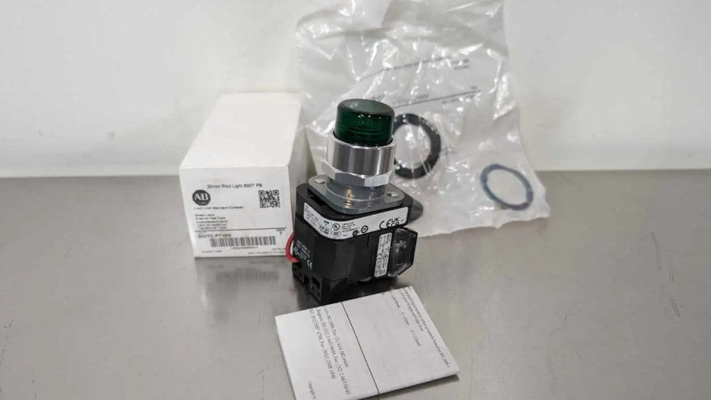 Allen-Bradley 800TC-PT16G Pilot Light Pushbutton Ser T 30mm Green