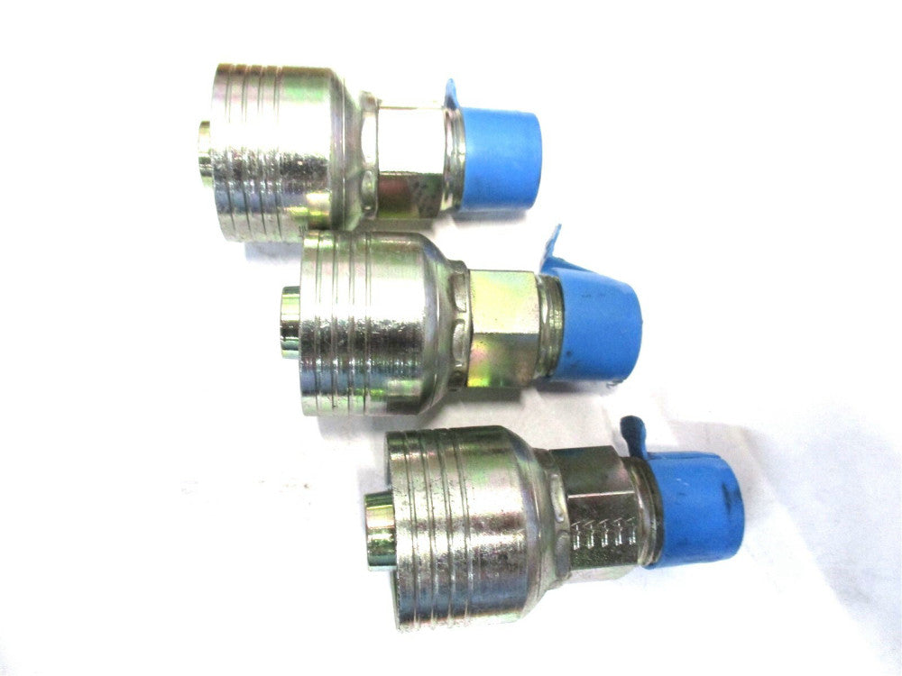 Eaton (1BA8MP10) 1/2-14 Thread Straight Steel Hydraulic Hose Fitting - Lot of 3