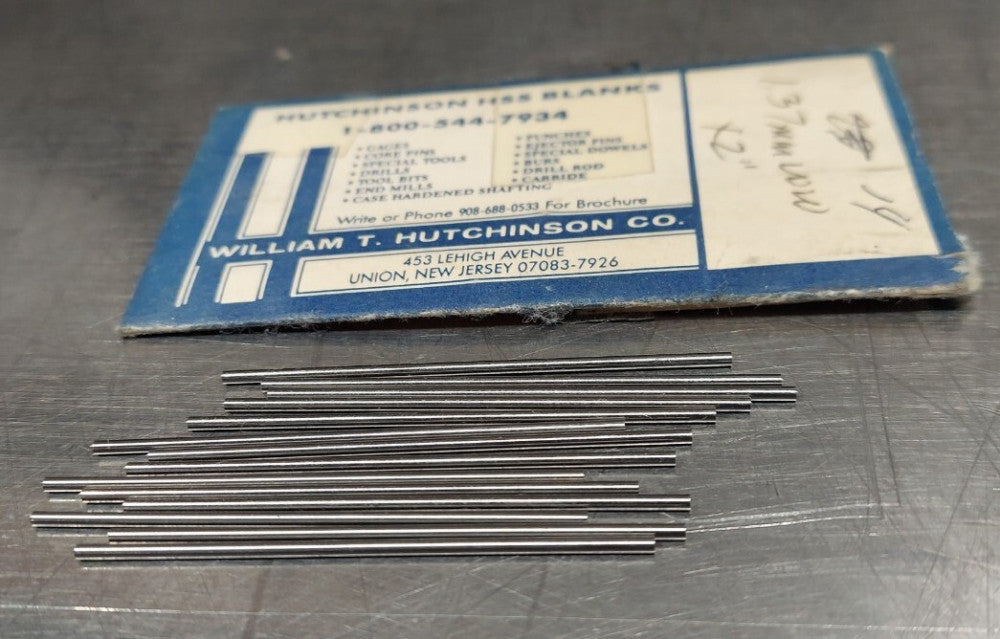 Lot Of 14 - USA Hutchinson 1.37mm x 2" Low Drill Blank Reamer Pin Gage