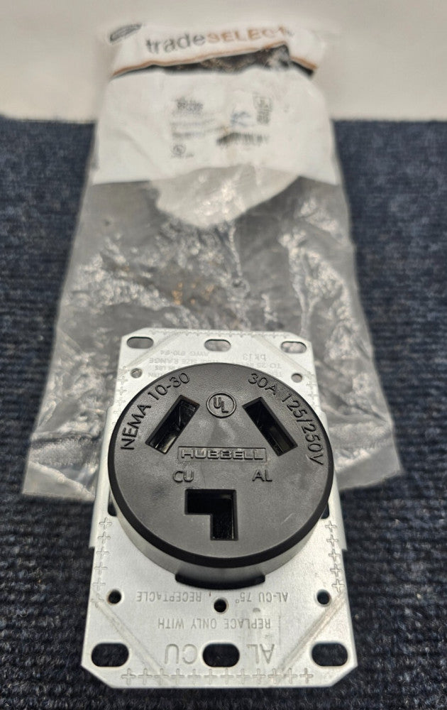 (QTY 5) Hubbell tradeSELECT RR330F Range and Dryer Power Receptacle 30A 125/250V