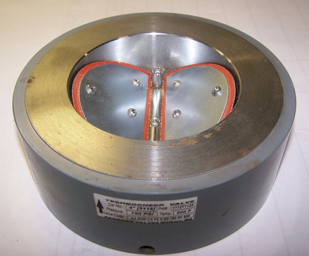 NEW TECHNOCHECK 4" 5118 VALVE 150 PSI 500°F VALVE CODE 4.0 EHW CS PS S NS 150 RF