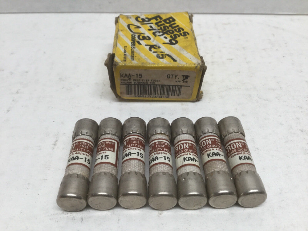Bussmann KAA-15 TRON Rectifier Fuse 15 Amp 130VAC (Lot of 7)