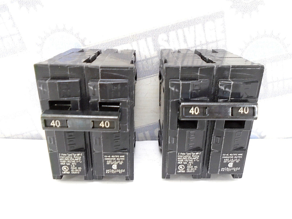 (2 Pc) MURRY - MP240 - 40A PLUG-IN BREAKER - 120/240V 10kA - 2P - NEW BREAKERS