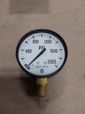 USG Pressure Gauge 0- 2000 PSI 2' 1/2  D-81.....1/4 LM