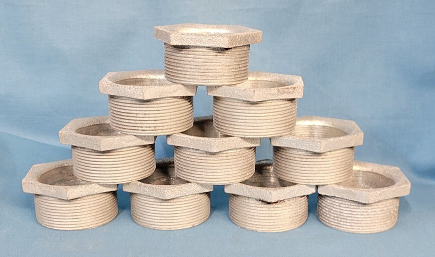 UNBRANDED BUSHED CONDUIT NIPPLES  2 INCH MALE THREADED (LOT OF 10)