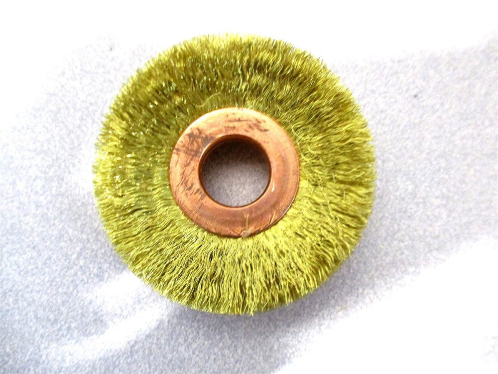 Weiler (29059) 2 x 1/2 x 3/8 x 1/2 20000 RPM Crimped Brass Wheel Brush - 5 QTY