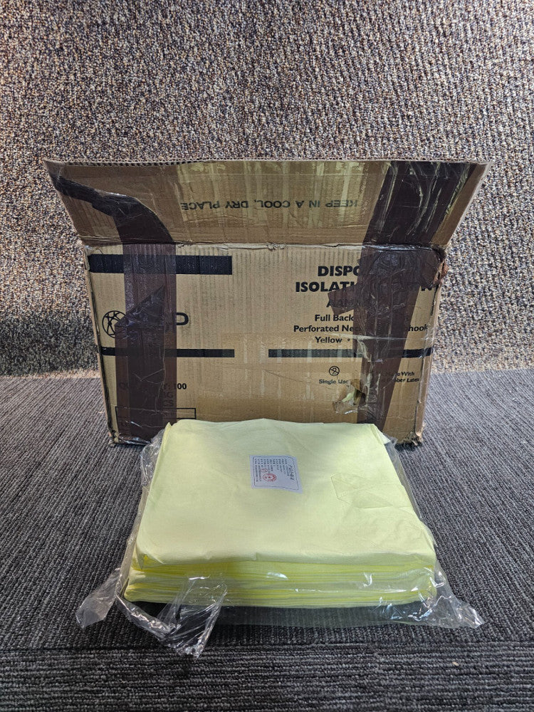 (QTY 100) ASP GNA450L2-CV1 Disposable Isolation Gown AAMI Level 2 Full Back