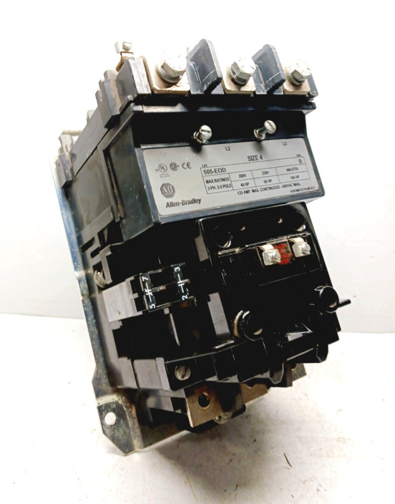 Allen-Bradley Size 4 Contactor 135 AMP 600 VAC 120 VAC Coil  505-EOD