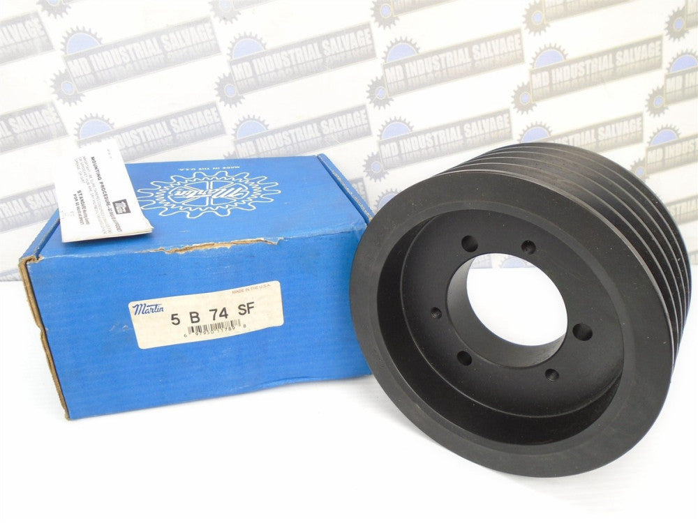 MARTIN - 5 B 74 SF - QD SHEAVE 5 GROOVES - 7.75OD A (4L) OR B (5L) BELT (NEW)