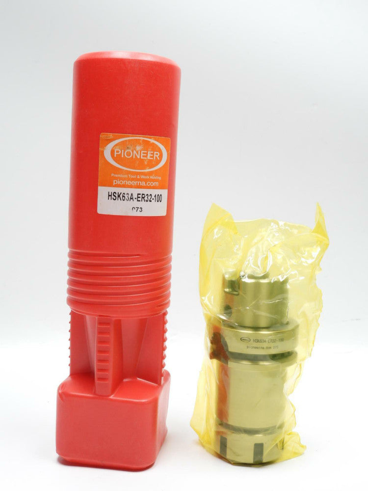 Pioneer 3/4" x 3.94 HSK63A-ER32-100,  ER Collet Chuck Premium Tool Holder .039-.