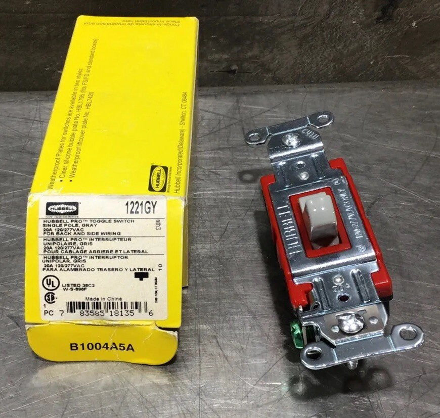 P&S CSB20AC1-GRY 20A 120/277Vac Back & Side Wire Commercial 1P Nos Surplus