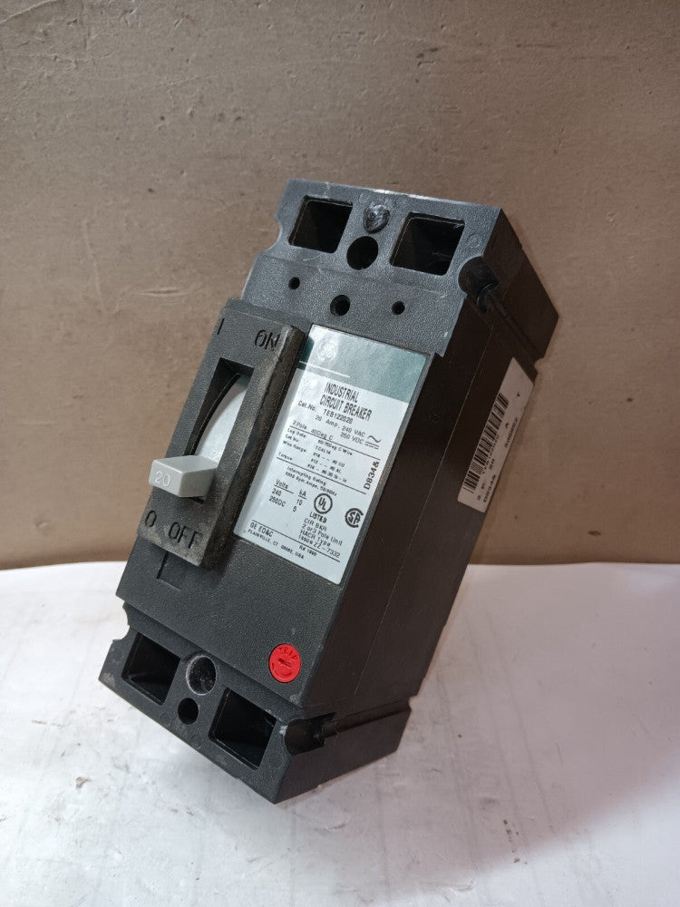 GE TEB122020 20 AMP CIRCUIT BREAKER 2 POLE 240 VAC