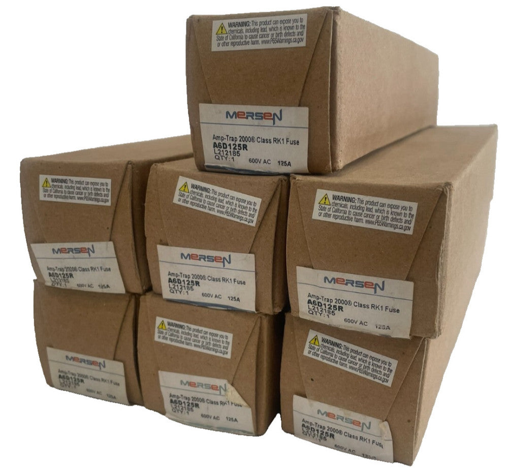 NEW  MERSEN A6D125R FUSE 125AMP 600V LOT OF 7