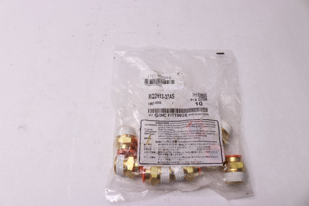 (10-Pk) SMC Male Adapter Brass 1/2" 36X070