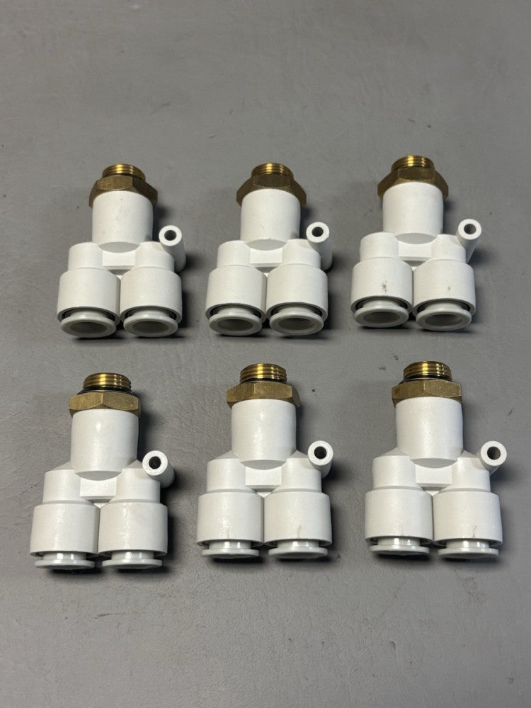 6- SMC KQU12-U03 Fitting 12mm O.D TUBING TO 3/8 UNI