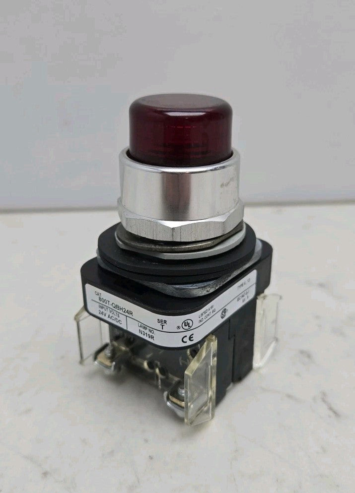 Allen Bradley 800T-QBH24R Ser T  Illuminated Push Button Switch Red 24V Ac Dc