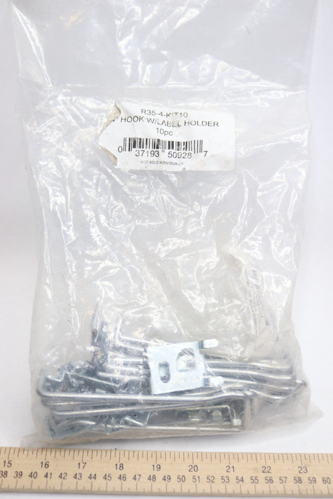 (10-Pk) Hook w/ Label Holder R35-4-KIT10