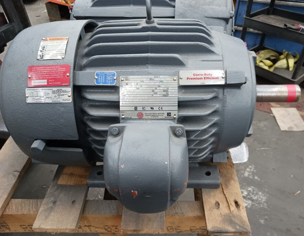 NIDEC EMERSON 20 HP AC ELECTRIC MOTOR 256T 230/460 VAC 1770 RPM TEFC