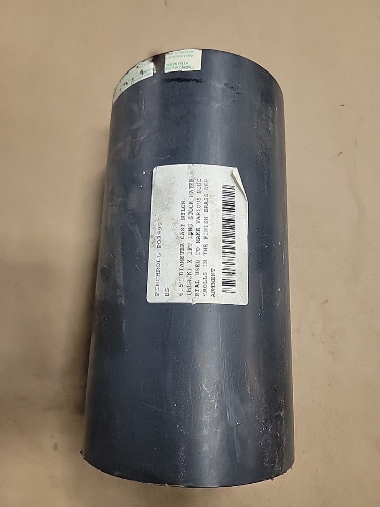 6.500 (6 -1/2 inch) x 12 inches, Cast Nylon Round Rod