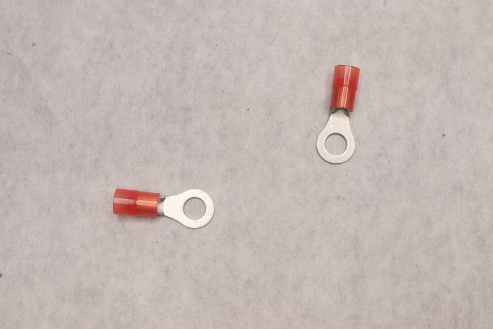(100-Pk) Del City Ring Terminal Nylon Red 8-Ga 5/16" Stud 454565