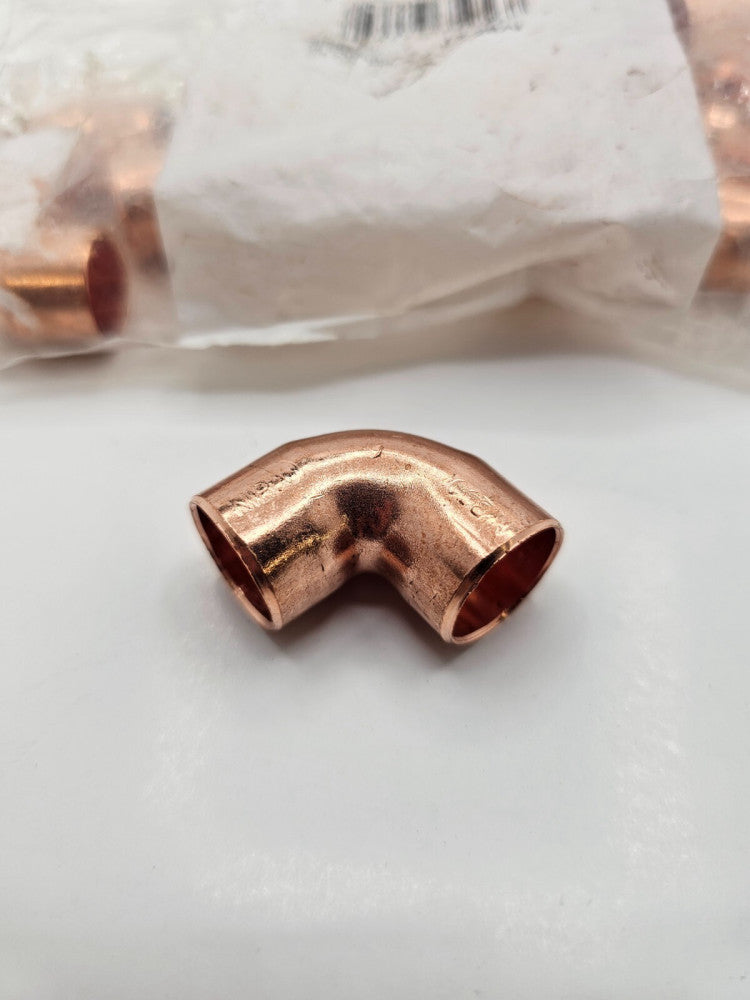 (10 PIECES) Everbilt CP607 1/2" Copper 90-degree Elbows C x C