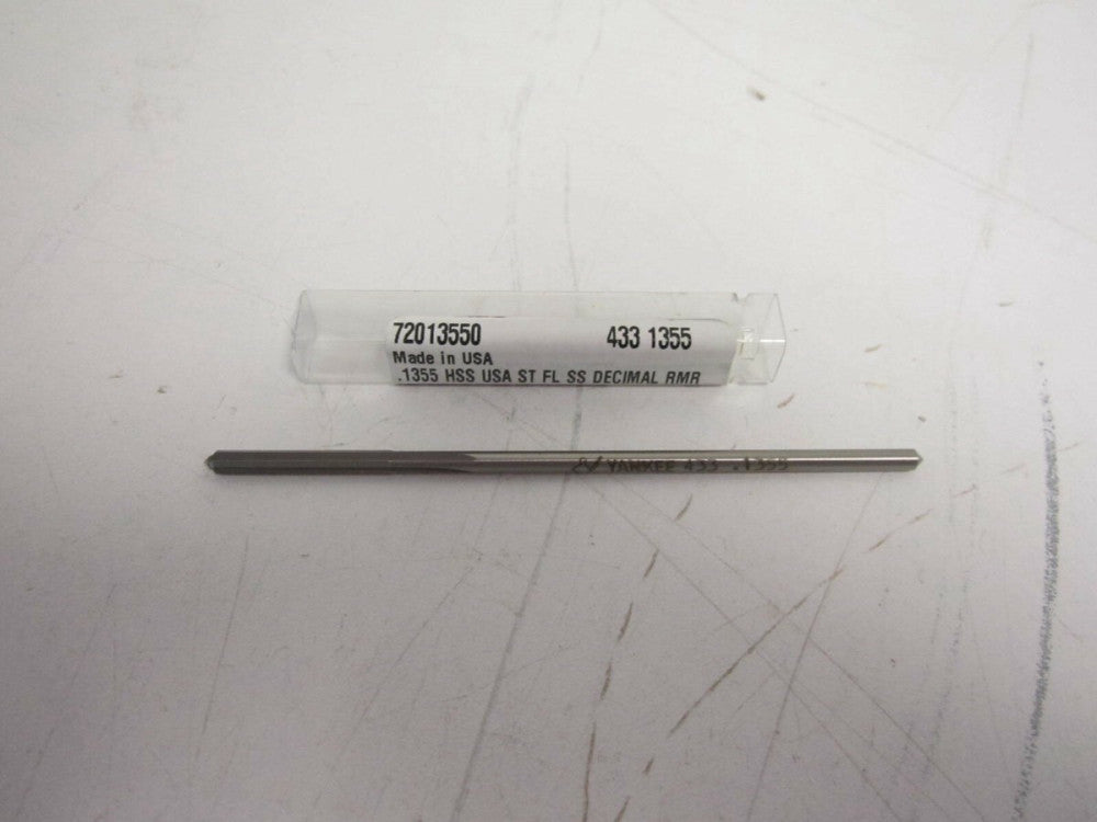 Yankee (4331355) .1355 x 7/8 x 3-1/2 x .1190 HSS Chucking Reamer New
