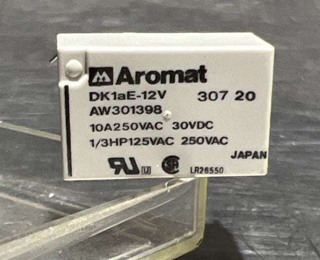 Aromat DK1aE-12v AW301398 Relay; Made in Japan Nos Surplus