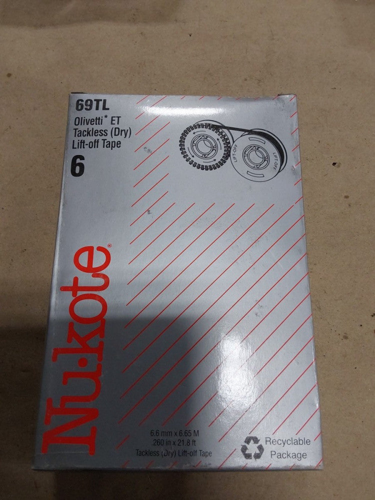 Nu-kote Model 69TL Lift-Off Tapes, Pack Of 6 New Free Shipping..F117
