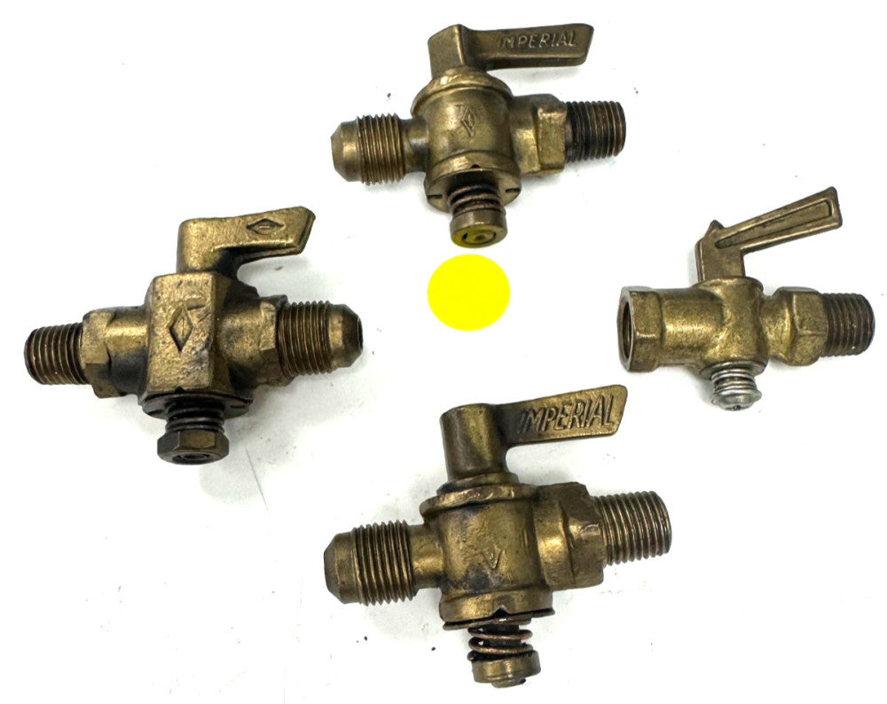 ASSORTED LOT OF 4  SHUT OFF VALVES