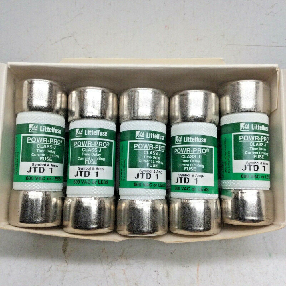 LITTELFUSE JTD 1 POWR-PRO CLASS J FUSE 1 AMP 600VAC (LOT of 10)
