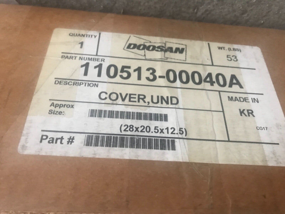Doosan 110513-00040A - Cover, Und
