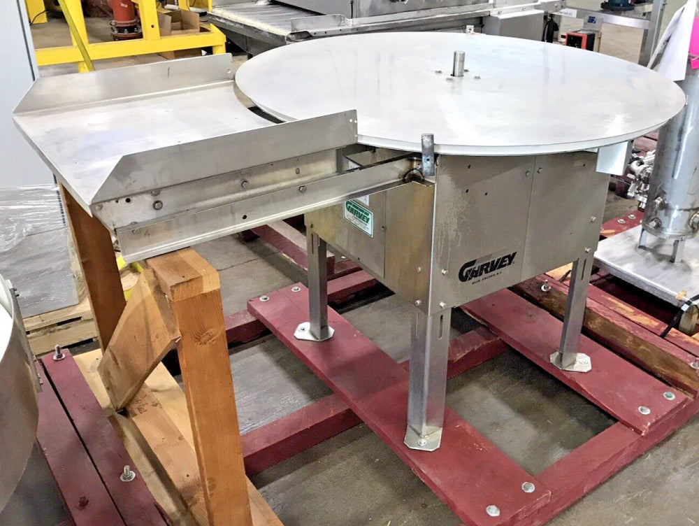 GARVEY 1500 Stainless Steel Accumulation Turn Table, 48"Dia. Disc