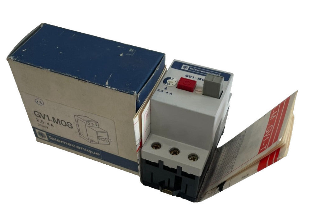 NEW TELEMECANIQUE GV1-M08 2,5-4A CIRCUIT BREAKER GV1M08