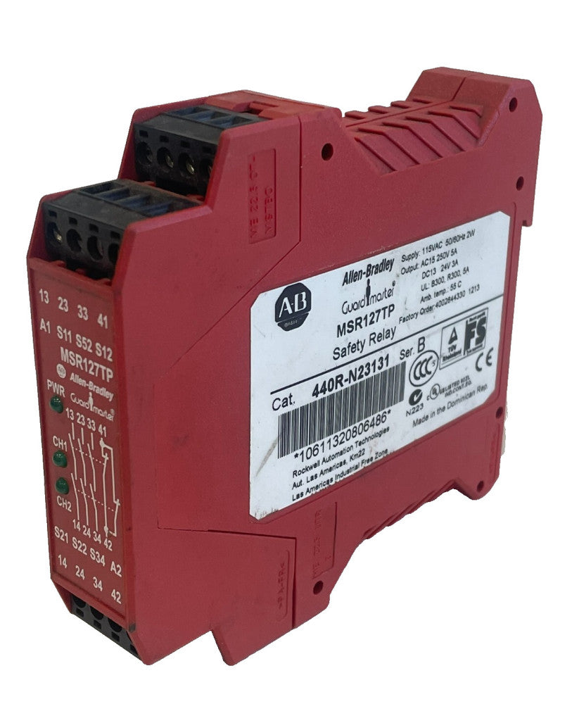 USED A / B 440R-N23131 SAFETY RELAY SER.B 24VAC/DC MSR127TP