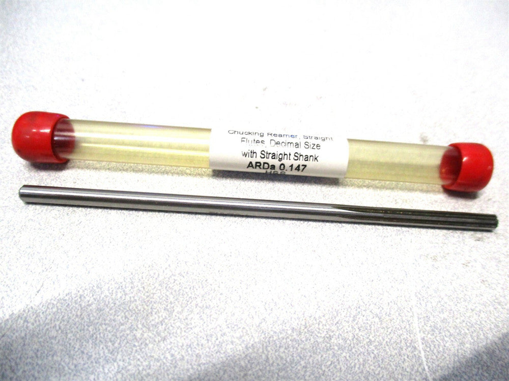 Fenes (5-018-147) .147" x 1" x 4" 6-Flute Straight Shank HSS Chucking Reamer