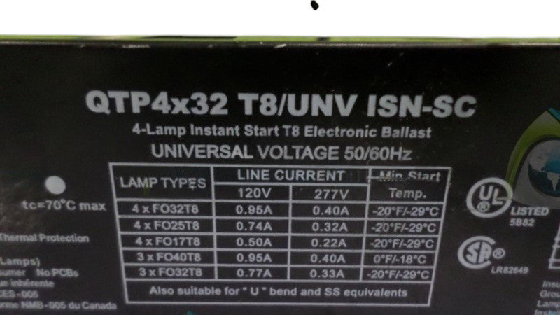 SYLVANIA QTP4X32-T8-UNV-ISN-SC BASSAST UNMP