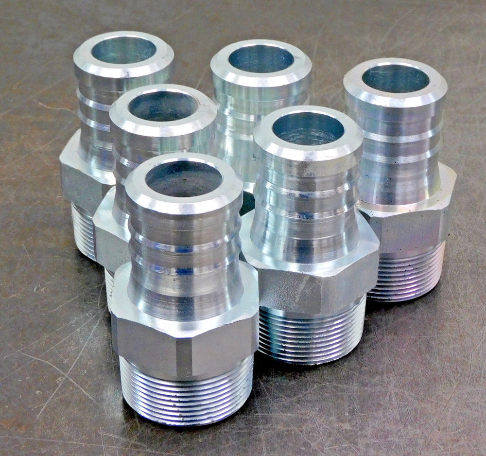 Unbranded Hose Barb to 1-1/2" NPT  Threaded Pipe Fitting Connector Lot of  6