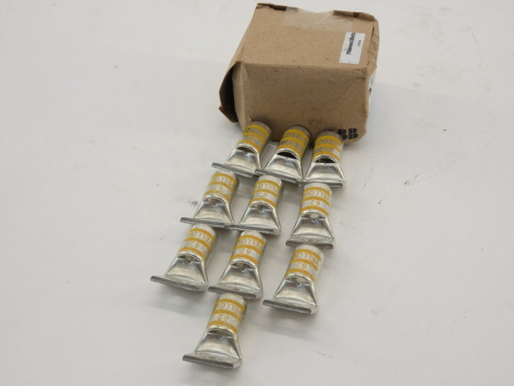 *Lot of 10* Thomas & Betts 54174UF 45° Bend Yellow Copper Lug 1-Hole - NEW Su...